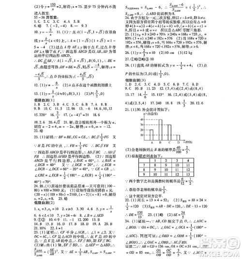 黑龙江少年儿童出版社2022寒假Happy假日九年级数学林甸专用答案