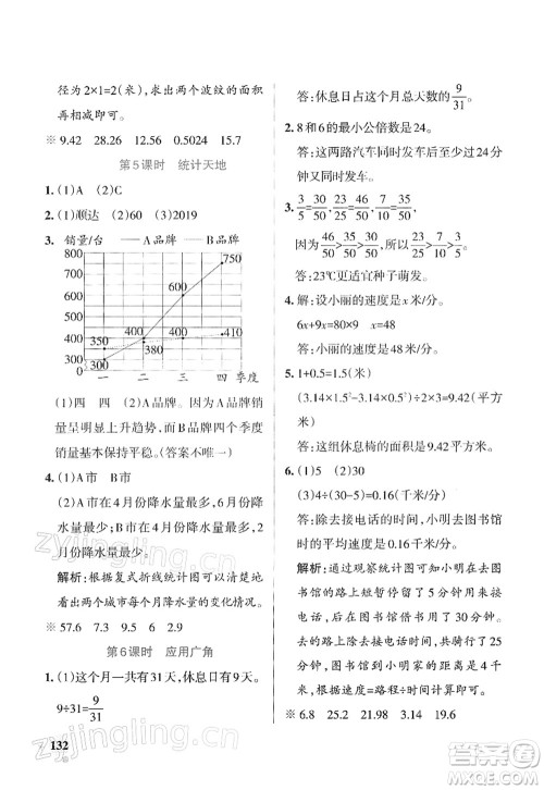 陕西师范大学出版总社2022PASS小学学霸作业本五年级数学下册SJ苏教版答案 陕西师范大学出版总社2022PASS小学学霸作业本五年级数学下册SJ苏教版答案
