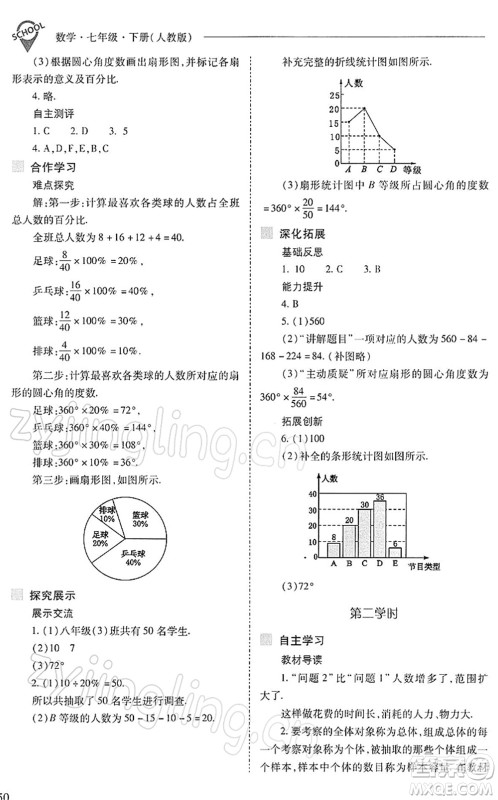 山西教育出版社2022新课程问题解决导学方案七年级数学下册人教版答案