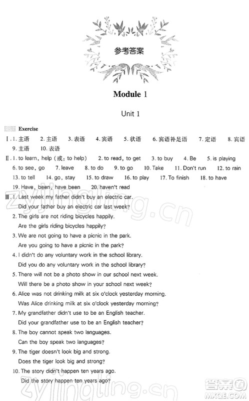山西教育出版社2022新课程问题解决导学方案八年级英语下册上教版答案