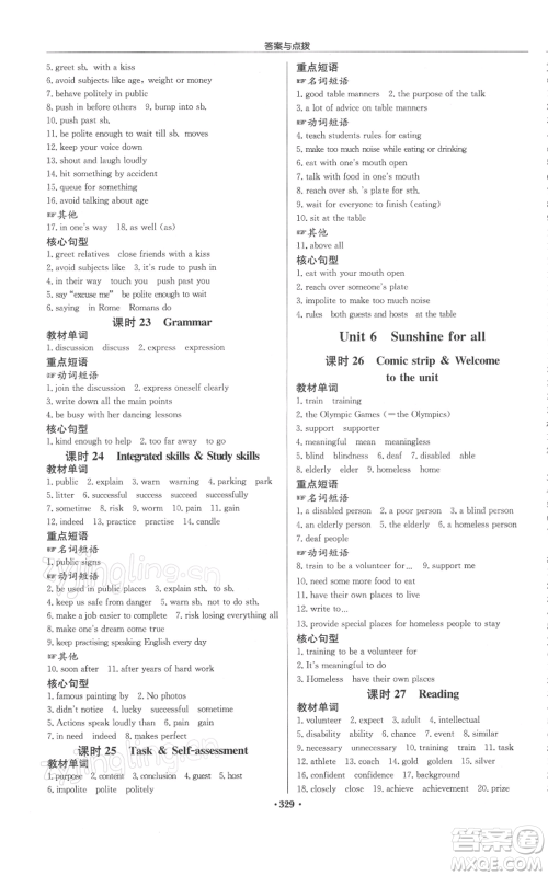 龙门书局2022启东中学作业本八年级英语下册译林版徐州专版参考答案 龙门书局2022启东中学作业本八年级英语下册译林版徐州专版参考答案