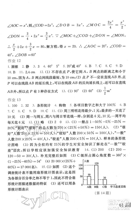 上海科学技术出版社2022数学寒假作业七年级沪科版答案 上海科学技术出版社2022数学寒假作业七年级沪科版答案