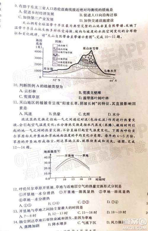 炎德英才大联考长沙市一中2022届高三月考试卷六地理试题及答案 炎德英才大联考长沙市一中2022届高三月考试卷六地理试题及答案
