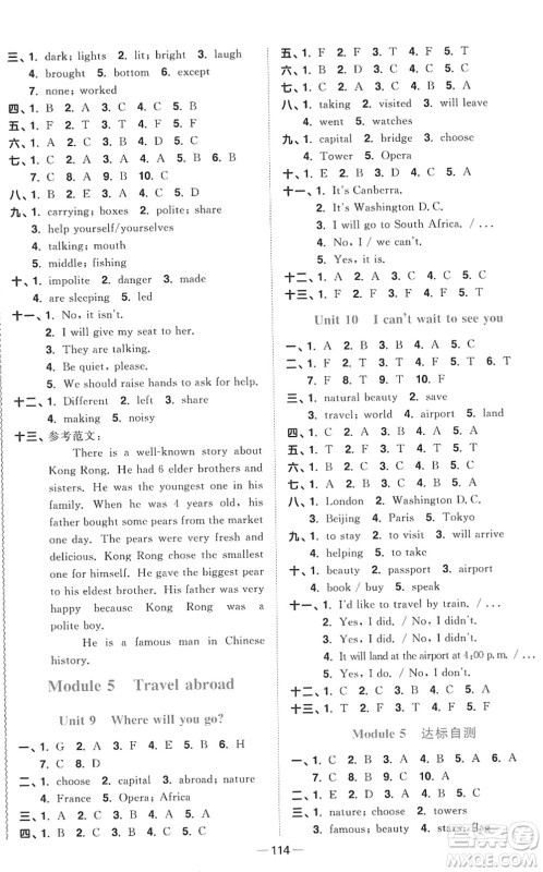 江西教育出版社2022阳光同学课时优化作业六年级英语下册教育科学版答案 江西教育出版社2022阳光同学课时优化作业六年级英语下册教育科学版答案