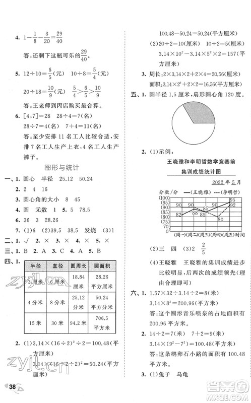 西安出版社2022春季53全优卷五年级数学下册SJ苏教版答案