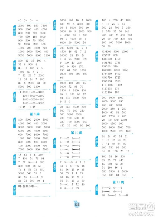 江苏人民出版社2022小学数学计算高手二年级下册JSJY苏教版答案