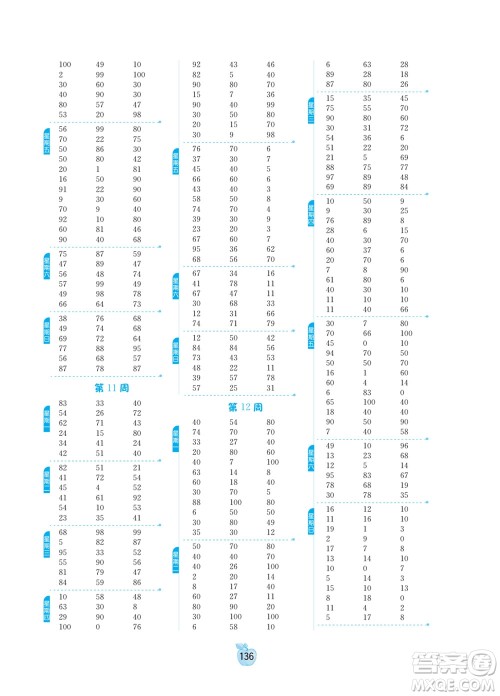 江苏人民出版社2022小学数学计算高手一年级下册BSD北师大版答案