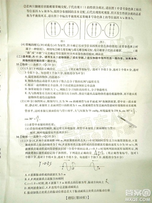 智慧上进2021-2022学年高三一轮复习验收考试理科综合试题及答案 智慧上进2021-2022学年高三一轮复习验收考试理科综合试题及答案