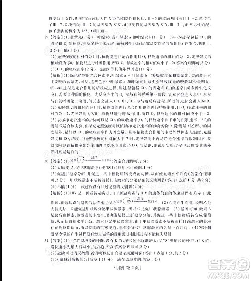 智慧上进2021-2022学年高三一轮复习验收考试理科综合试题及答案 智慧上进2021-2022学年高三一轮复习验收考试理科综合试题及答案