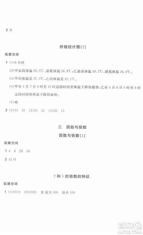 安徽少年儿童出版社2022新编基础训练五年级数学下册苏教版答案 安徽少年儿童出版社2022新编基础训练五年级数学下册苏教版答案