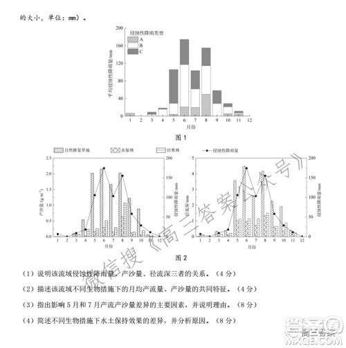 2022届华大新高考联盟高三下学期开学考试收心卷地理试题及答案