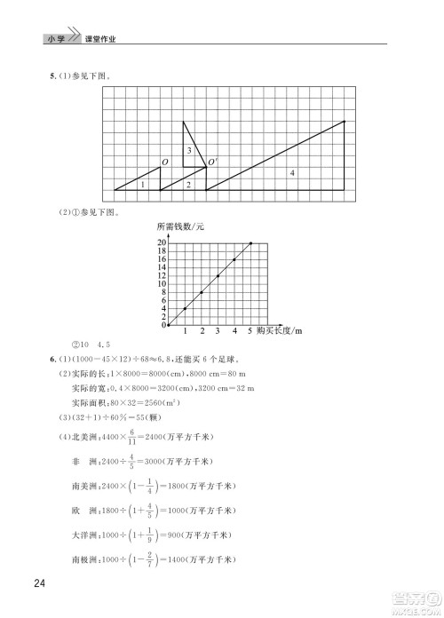 武汉出版社2022智慧学习天天向上课堂作业六年级数学下册人教版答案