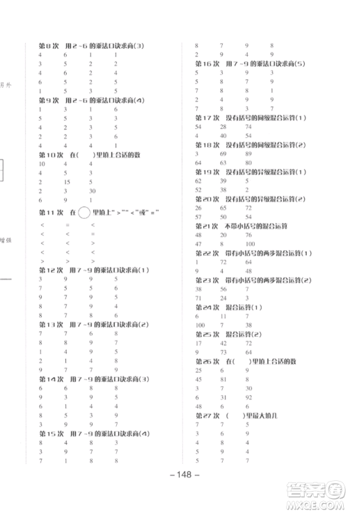 开明出版社2022全品学练考二年级数学下册人教版参考答案 开明出版社2022全品学练考二年级数学下册人教版参考答案