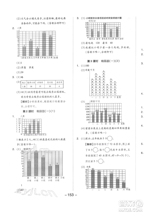 延边教育出版社2022全品学练考四年级数学下册北师大版参考答案