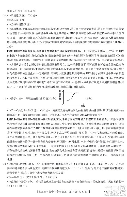 2022届四省八校金太阳高三2月联考理科综合试题及答案