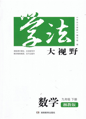 湖南教育出版社2022学法大视野九年级数学下册湘教版答案