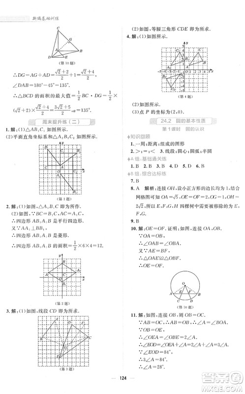 安徽教育出版社2022新编基础训练九年级数学下册通用版S答案