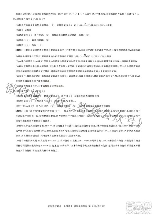 百师联盟2022届高三开年摸底联考全国卷1理科综合试题及答案 百师联盟2022届高三开年摸底联考全国卷1理科综合试题及答案