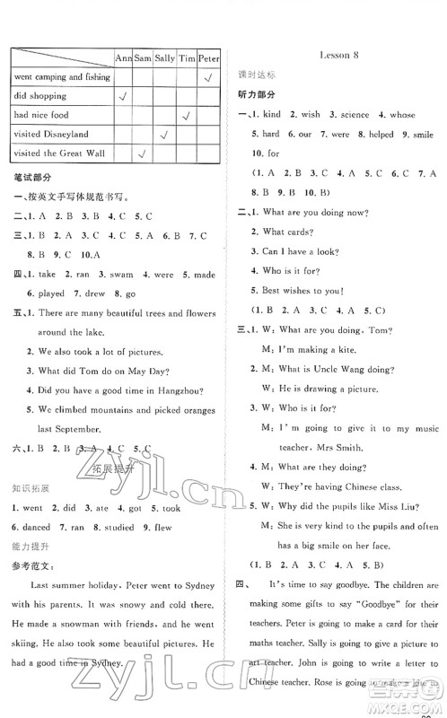 广西教育出版社2022新课程学习与测评同步学习六年级英语下册接力版答案 广西教育出版社2022新课程学习与测评同步学习六年级英语下册接力版答案