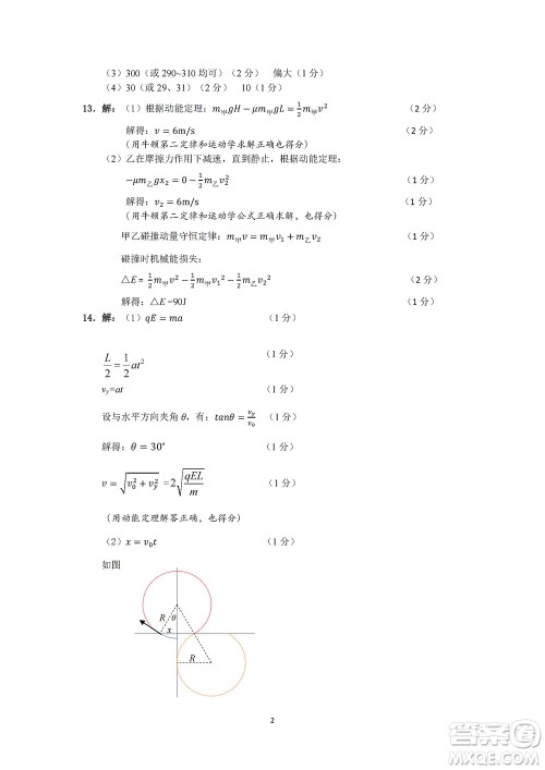 2022年深圳市高三年级第一次调研考试物理试题及答案