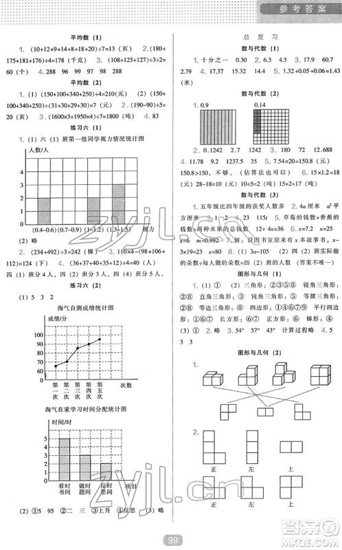 辽海出版社2022新课程能力培养四年级数学下册北师大版答案 辽海出版社2022新课程能力培养四年级数学下册北师大版答案