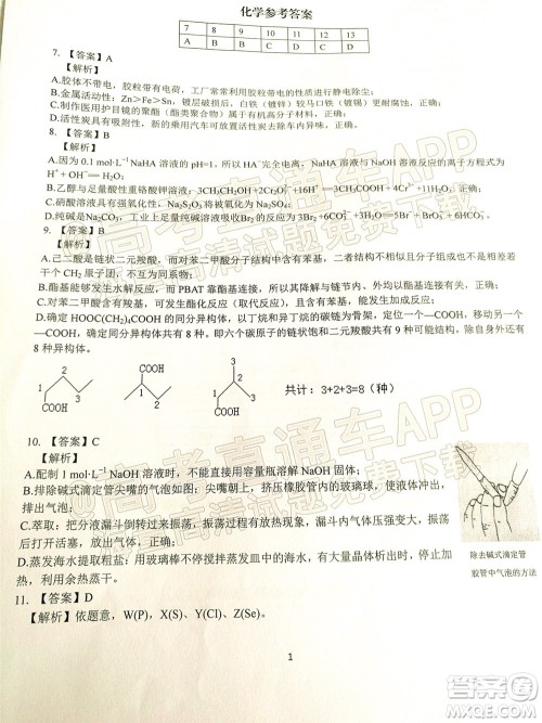 昆明市第一中学2022届高中新课标高三第七次高考仿真模拟理科综合试题及答案