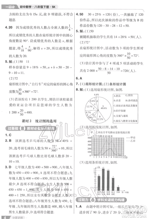 南京师范大学出版社2022一遍过八年级数学下册苏科版参考答案