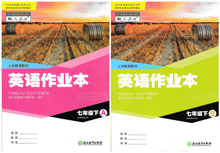 浙江教育出版社2022英语作业本七年级下册人教版AB本答案