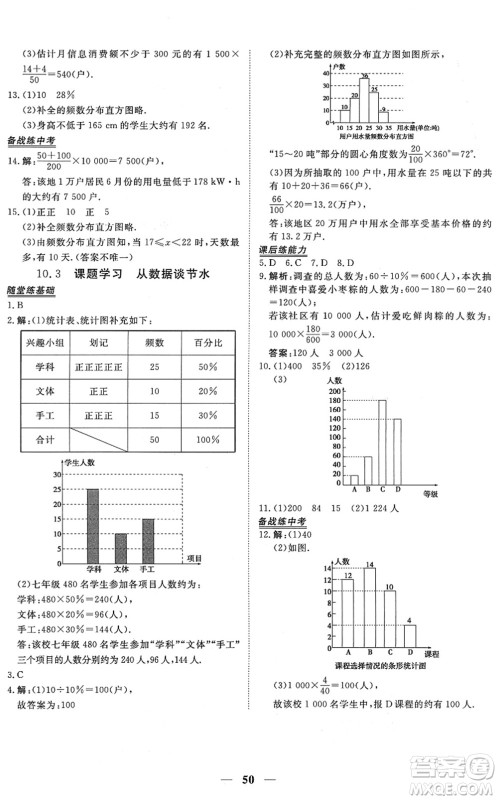 青海人民出版社2022新坐标同步练习七年级数学下册人教版青海专用答案