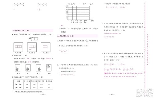 北京联合出版社公司2022状元新期末数学五年级下RJ人教版答案