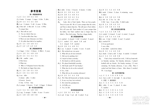 北方妇女儿童出版社2022聚优练考卷英语六年级下册RJ人教版答案