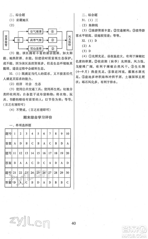 广东教育出版社2022南方新课堂金牌学案八年级地理下册人教版答案 广东教育出版社2022南方新课堂金牌学案八年级地理下册人教版答案