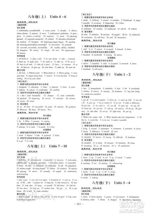 陕西人民教育出版社2022中考总复习导与练英语通用版四川专用参考答案