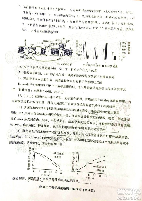 漳州市2022届高中毕业班第二次教学质量检测生物试题及答案 漳州市2022届高中毕业班第二次教学质量检测生物试题及答案