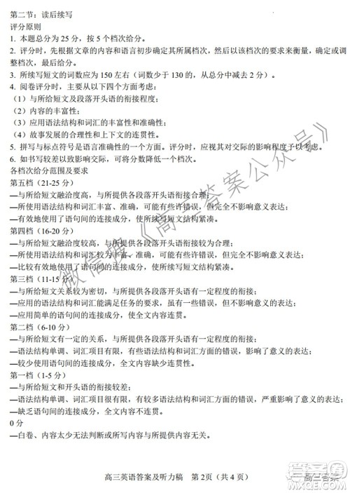 唐山市2022年普通高等学校招生统一考试第一次模拟演练英语试题及答案 唐山市2022年普通高等学校招生统一考试第一次模拟演练英语试题及答案