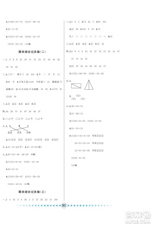 吉林出版集团股份有限公司2022优卷总动员数学一年级下册北师版答案 吉林出版集团股份有限公司2022优卷总动员数学一年级下册北师版答案