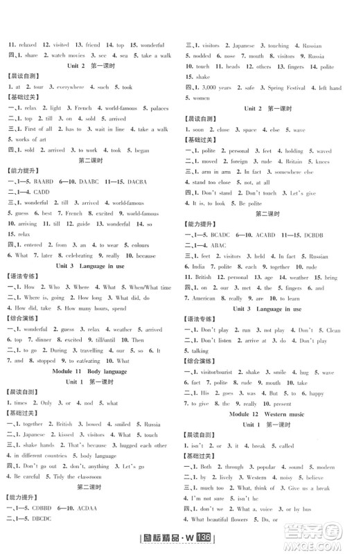 延边人民出版社2022励耘新同步七年级英语下册AB本外研版答案 延边人民出版社2022励耘新同步七年级英语下册AB本外研版答案