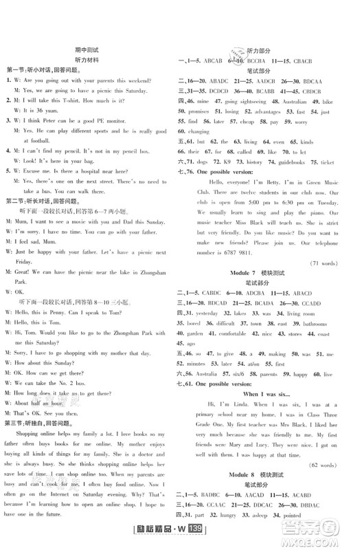 延边人民出版社2022励耘新同步七年级英语下册AB本外研版答案 延边人民出版社2022励耘新同步七年级英语下册AB本外研版答案