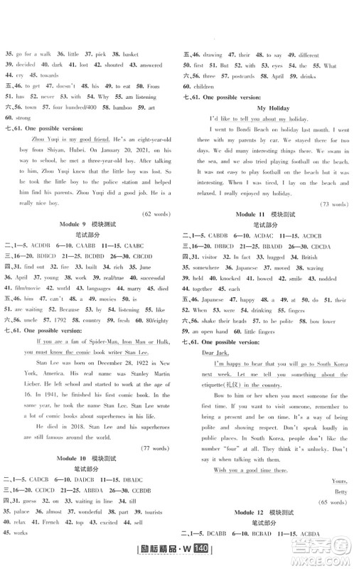 延边人民出版社2022励耘新同步七年级英语下册AB本外研版答案 延边人民出版社2022励耘新同步七年级英语下册AB本外研版答案