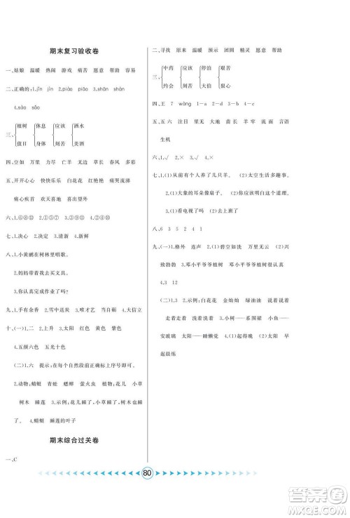 吉林出版集团股份有限公司2022优卷总动员语文二年级下册部编版答案 吉林出版集团股份有限公司2022优卷总动员语文二年级下册部编版答案