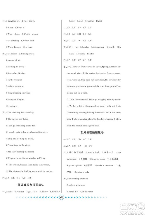 吉林出版集团股份有限公司2022优卷总动员英语五年级下册人教版答案