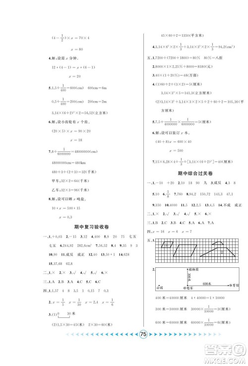 吉林出版集团股份有限公司2022优卷总动员数学六年级下册人教版答案