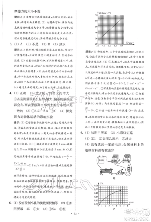 江苏凤凰科学技术出版社2022小题狂做中考物理通用版提优版参考答案 江苏凤凰科学技术出版社2022小题狂做中考物理通用版提优版参考答案