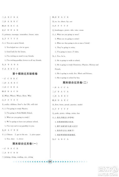 吉林出版集团股份有限公司2022优卷总动员英语六年级下册外研版答案