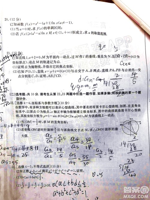 2022届毕节市高三3月统考文科数学试题及答案 2022届毕节市高三3月统考文科数学试题及答案
