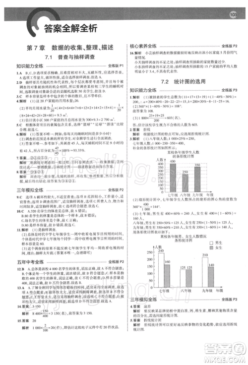 首都师范大学出版社2022年5年中考3年模拟八年级数学下册苏科版参考答案