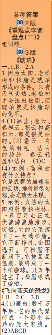 时代学习报语文周刊四年级2021-2022学年度27-30期参考答案 时代学习报语文周刊四年级2021-2022学年度27-30期参考答案