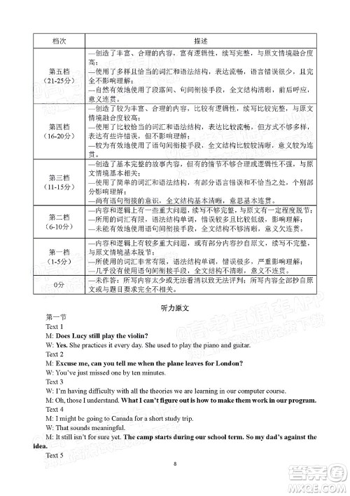 衡阳2022届高中毕业班联考一英语试题及答案 衡阳2022届高中毕业班联考一英语试题及答案