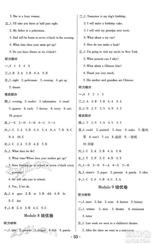 陕西师范大学出版总社2022黄冈同步练一日一练五年级英语下册WY外研版答案 陕西师范大学出版总社2022黄冈同步练一日一练五年级英语下册WY外研版答案