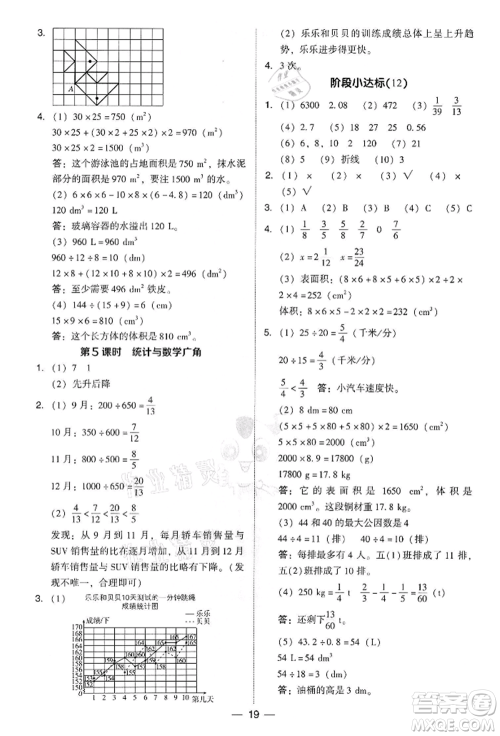 吉林教育出版社2022典中点综合应用创新题五年级数学下册人教版参考答案